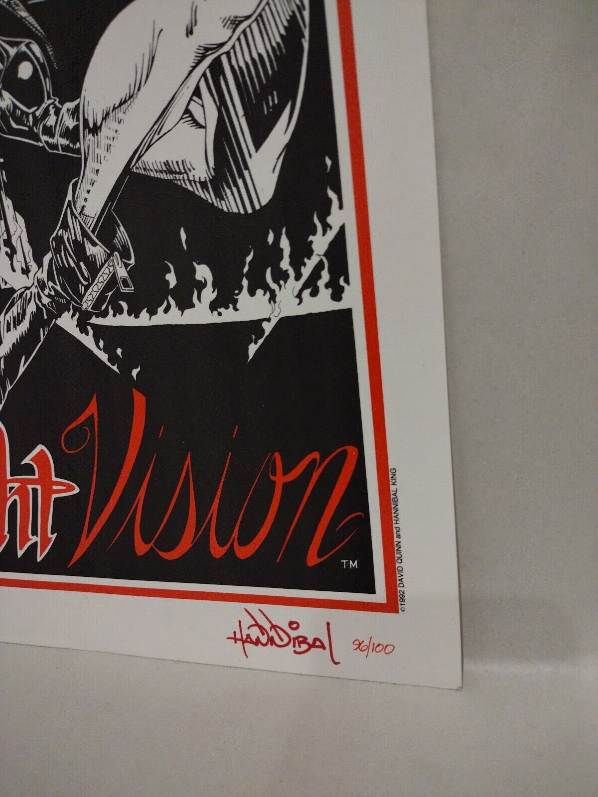 Night Vision (1992) Rebel Studios Signed & #'d 96/100 Poster Print Hannibal King