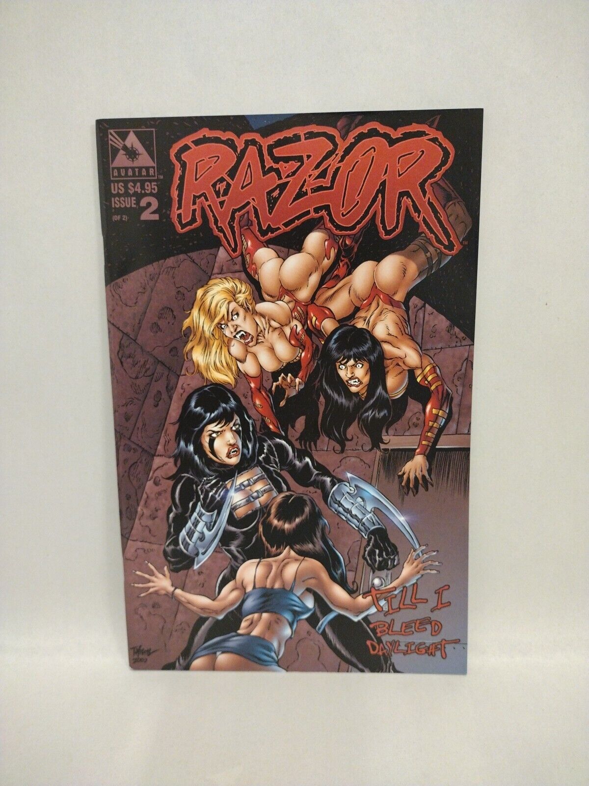 Razor Till I Bleed Daylight #2 (2000) Avatar Press Comic Last Issue Tim Vigil NM