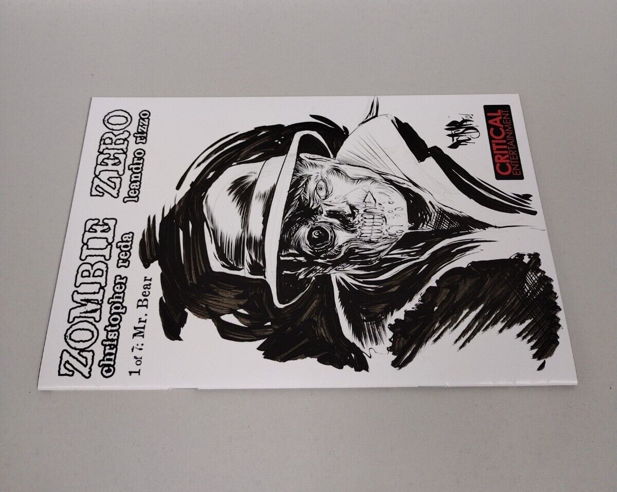 Zombie zero #1 Blank Cover Variant w Original Art Dcastr 