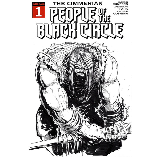 Cimmerian People of Black Circle #1 Blank Variant Cover Comic W Original Art