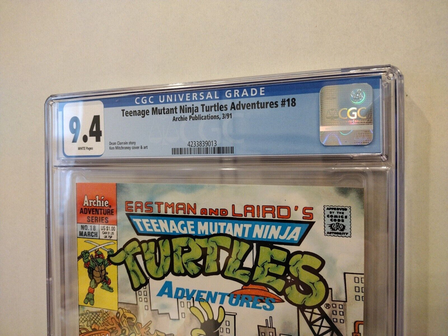Teenage Mutant Ninja Turtles Adventures #18 Archie Comic CGC 9.4 1st Mondo Gecko