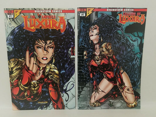 Luxura (1996) Brainstorm Comic Set Vampress #1 Legends of #1 Kirk Lindo Comix