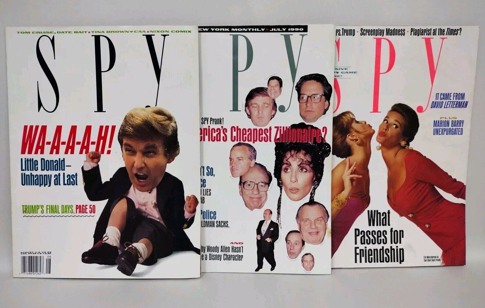 Spy Magazine (1990) Jul Aug Sept Lot Of 3 Donald Trump Issues