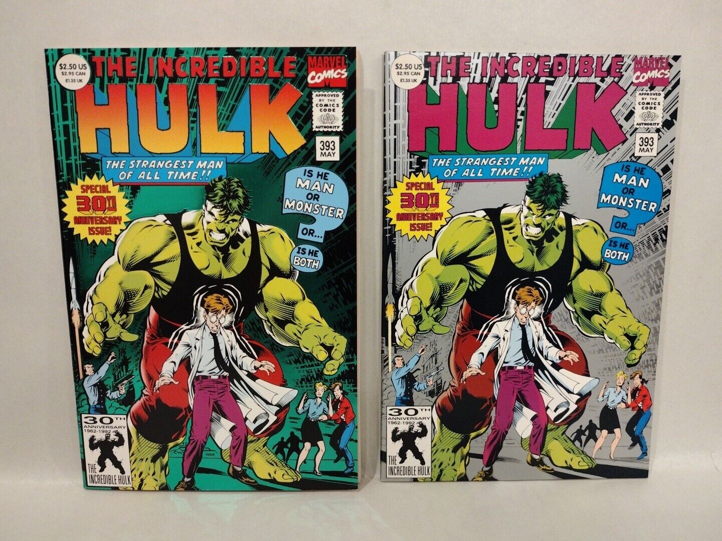 Incredible Hulk 393 (1992) Lot Set Of 2 Marvel Comics 1st & 2nd Print Dale Keown