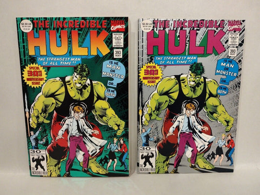 Incredible Hulk 393 (1992) Lot Set Of 2 Marvel Comics 1st & 2nd Print Dale Keown