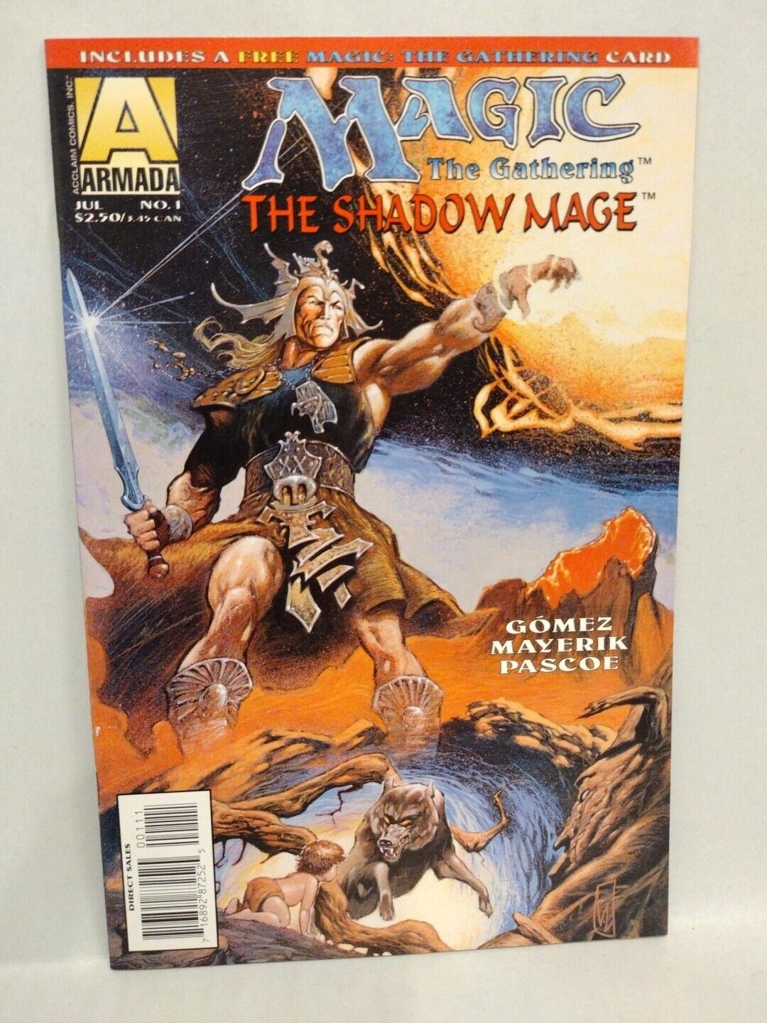 Magic The Gathering Shadow Mage (1995) Complete Acclaim Comic Set #1-4 +Preview 