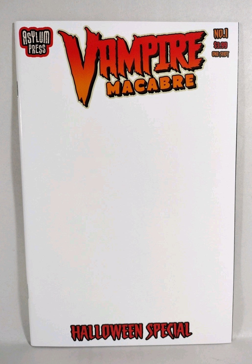 Vampire Macabre Halloween Special 1 (2021) Asylum Press Blank Sketch Cover Comic