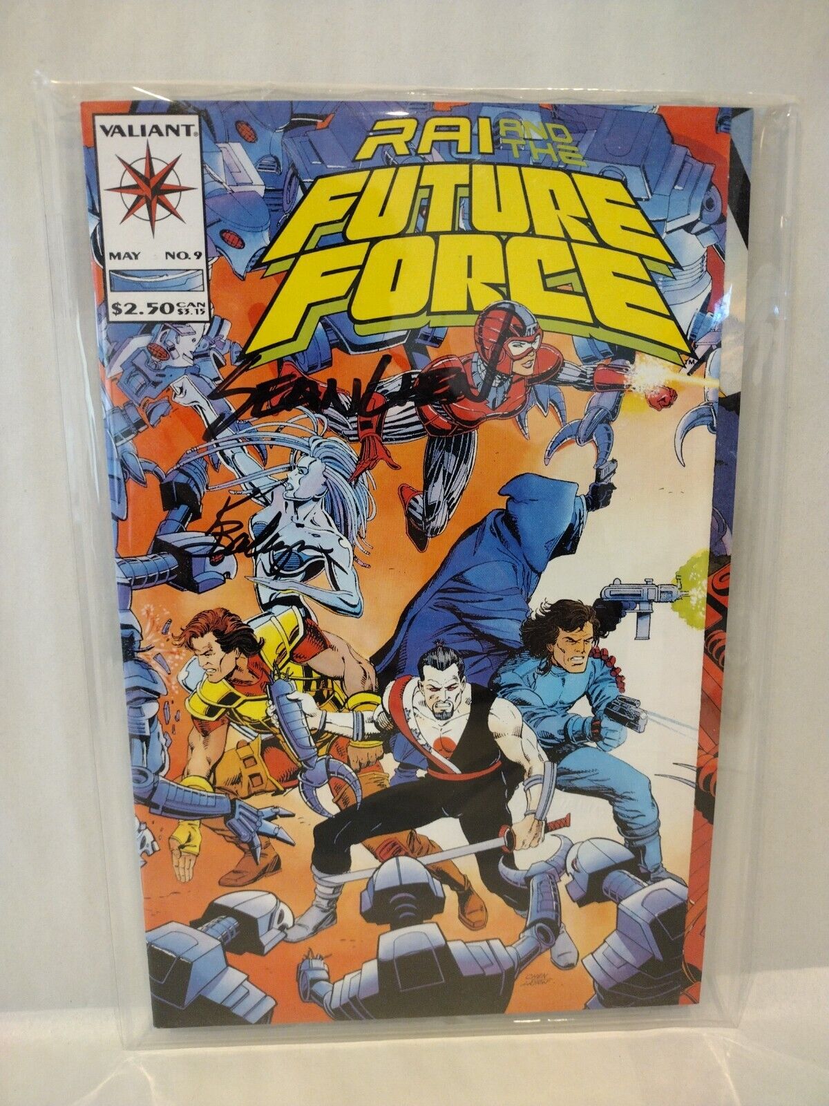 Rai And The Future Force #9 (1993) Valiant Comic Verified Signature Series W COA