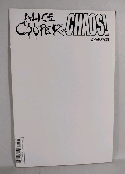 Alice Cooper vs Chaos! #1 (2015) Dynamite Blank Sketch Variant Cover Comic NM