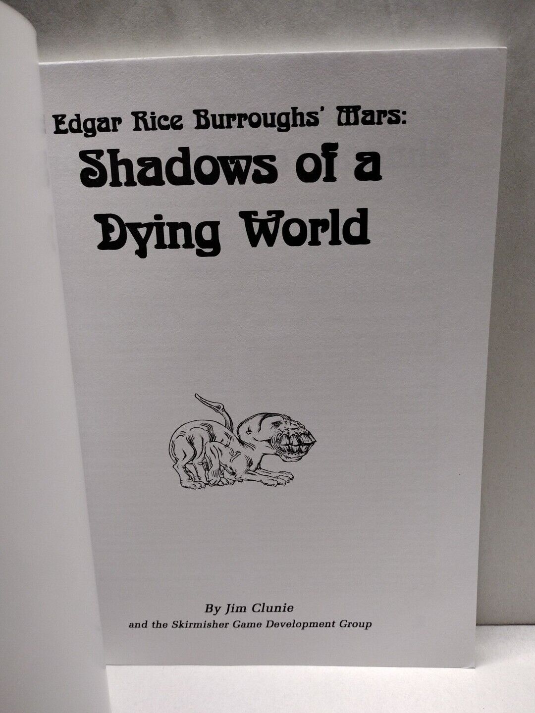  Edgar Rice Burroughs Mars Shadows of a Dying World (2007) Skirmisher RPG Clunie