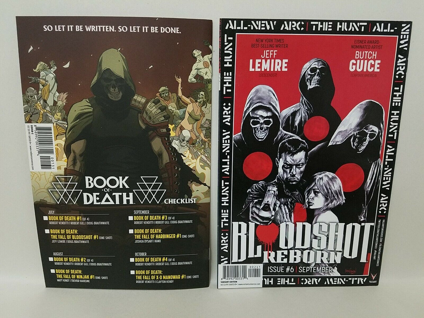 Book of Death (2015) #1 2 3 4 Valiant Comic Set Robert Venditti Gill