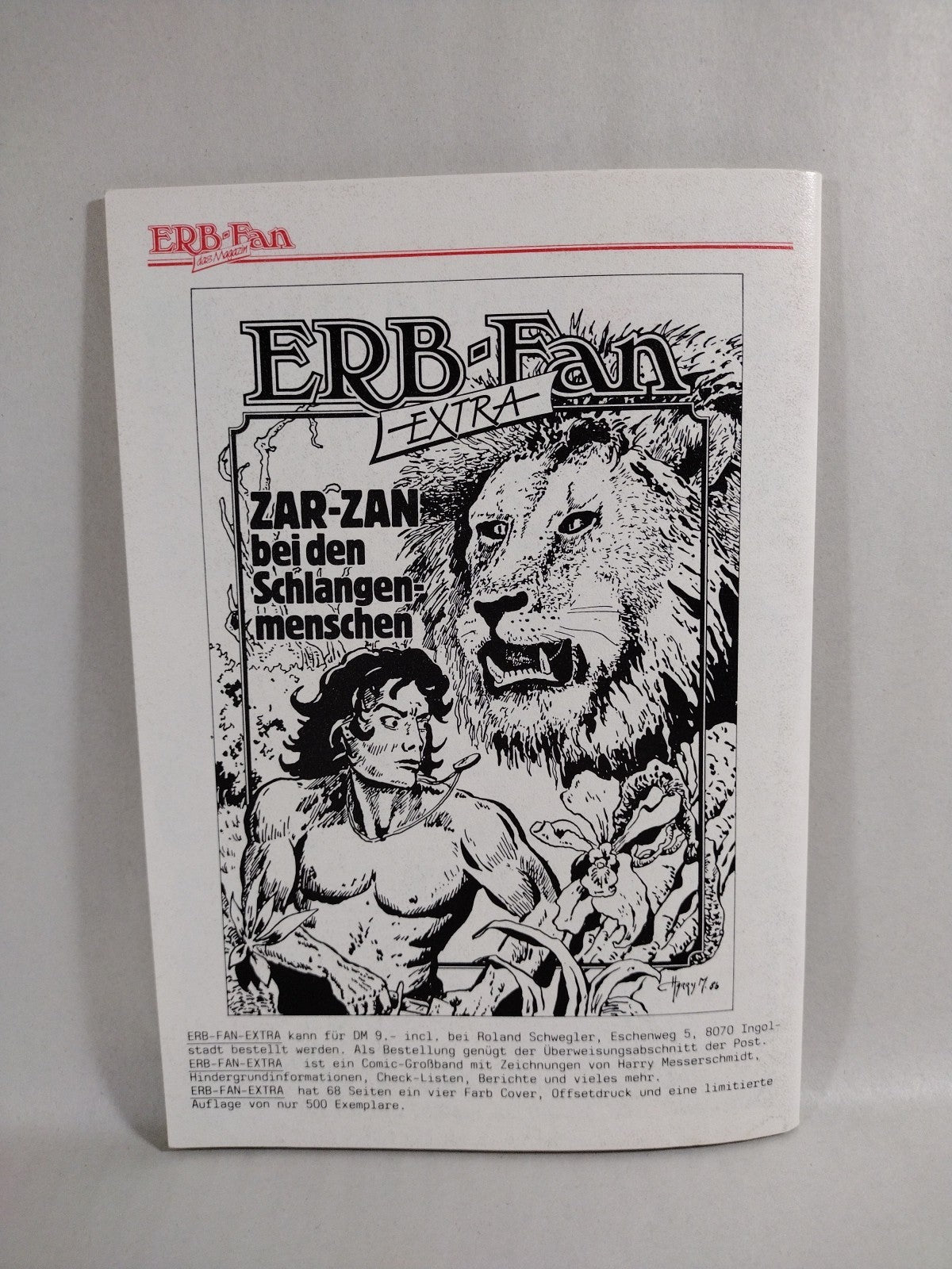 ERB Fan Das Magzin (1988) German Text  Fanzine Lot Set #14 15 Mike Grell Tarzan
