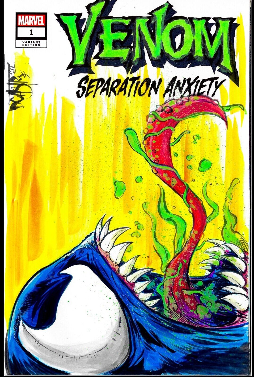 VENOM Separation Anxiety #1 (2024) Marvel Sketch Var W Original Dave Castr Art