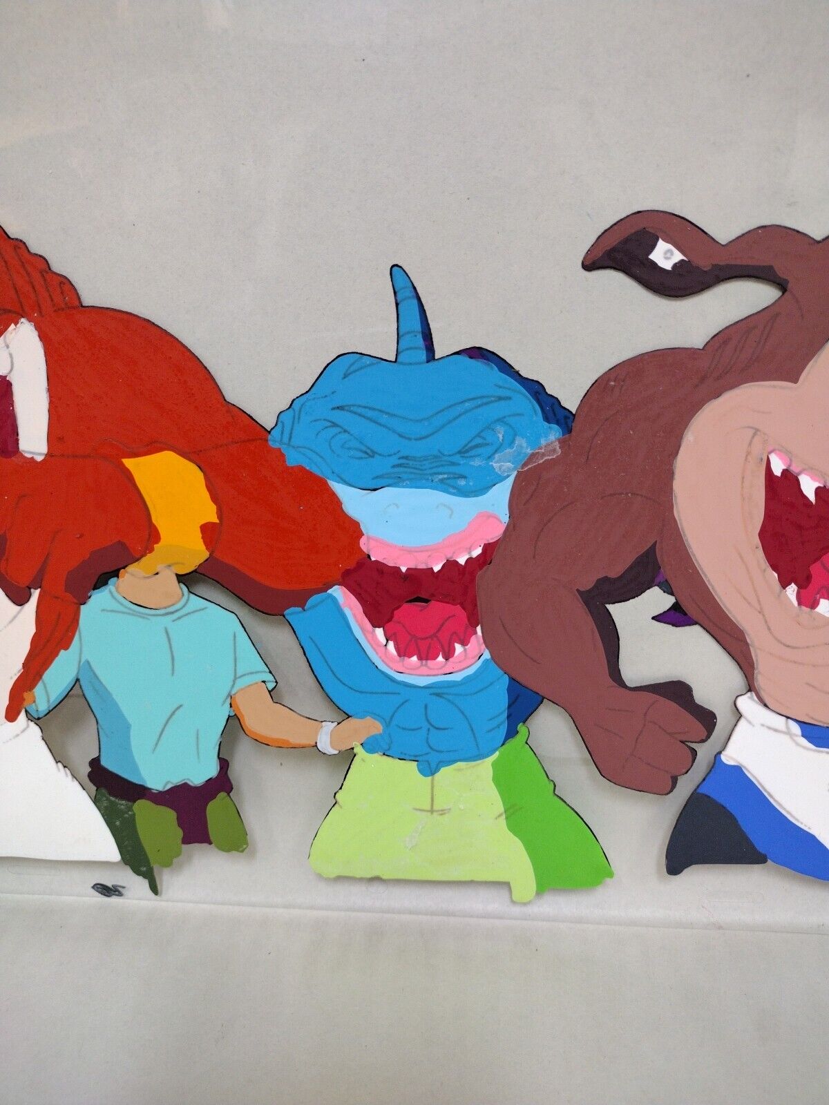 Street Sharks 1996 Original Animation Production Cel Slammu Streex Jab W Drawing