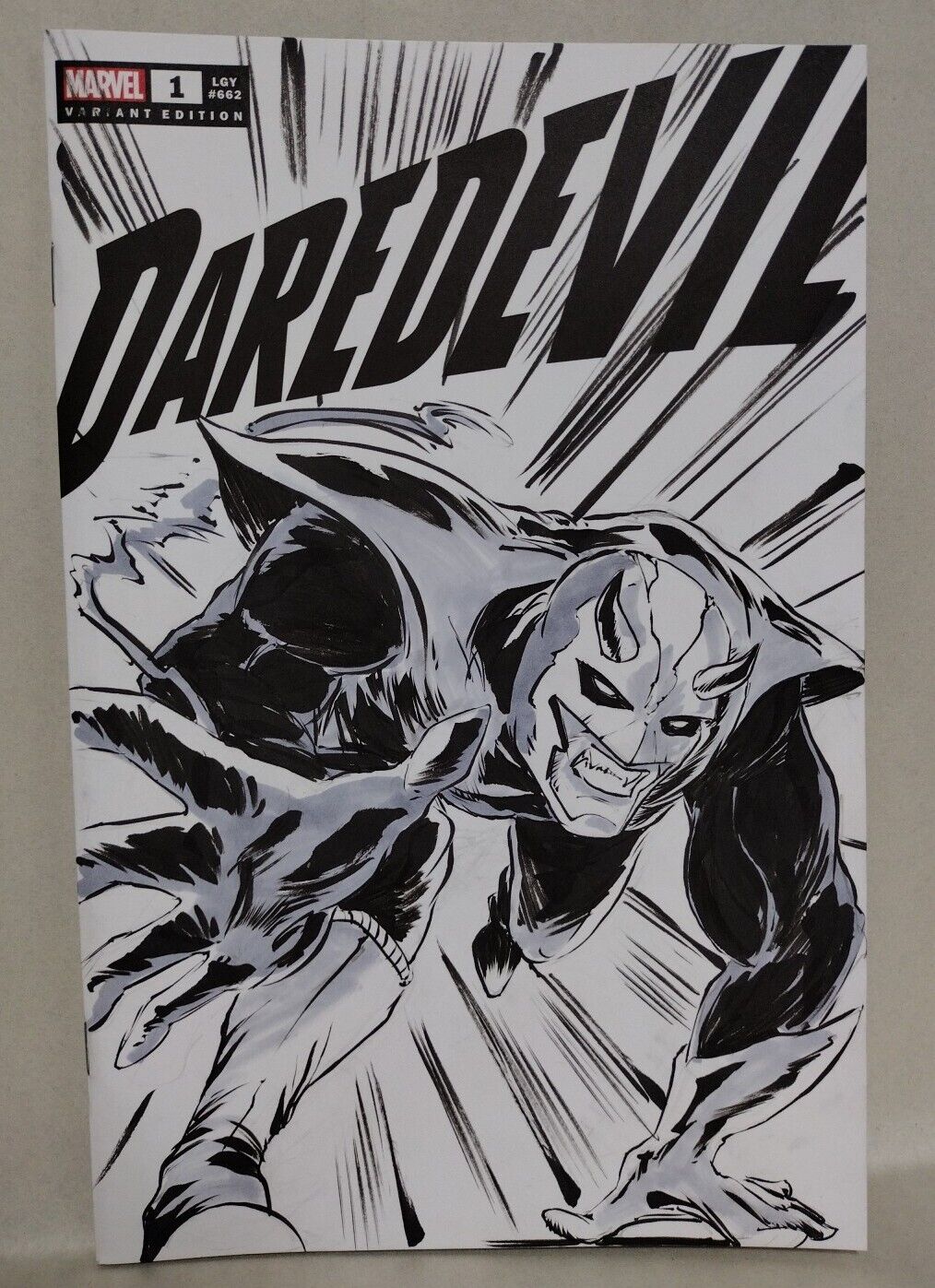 Daredevil #1 (2023) Marvel Sketch Variant Cover Comic W Original Art Dave Castr