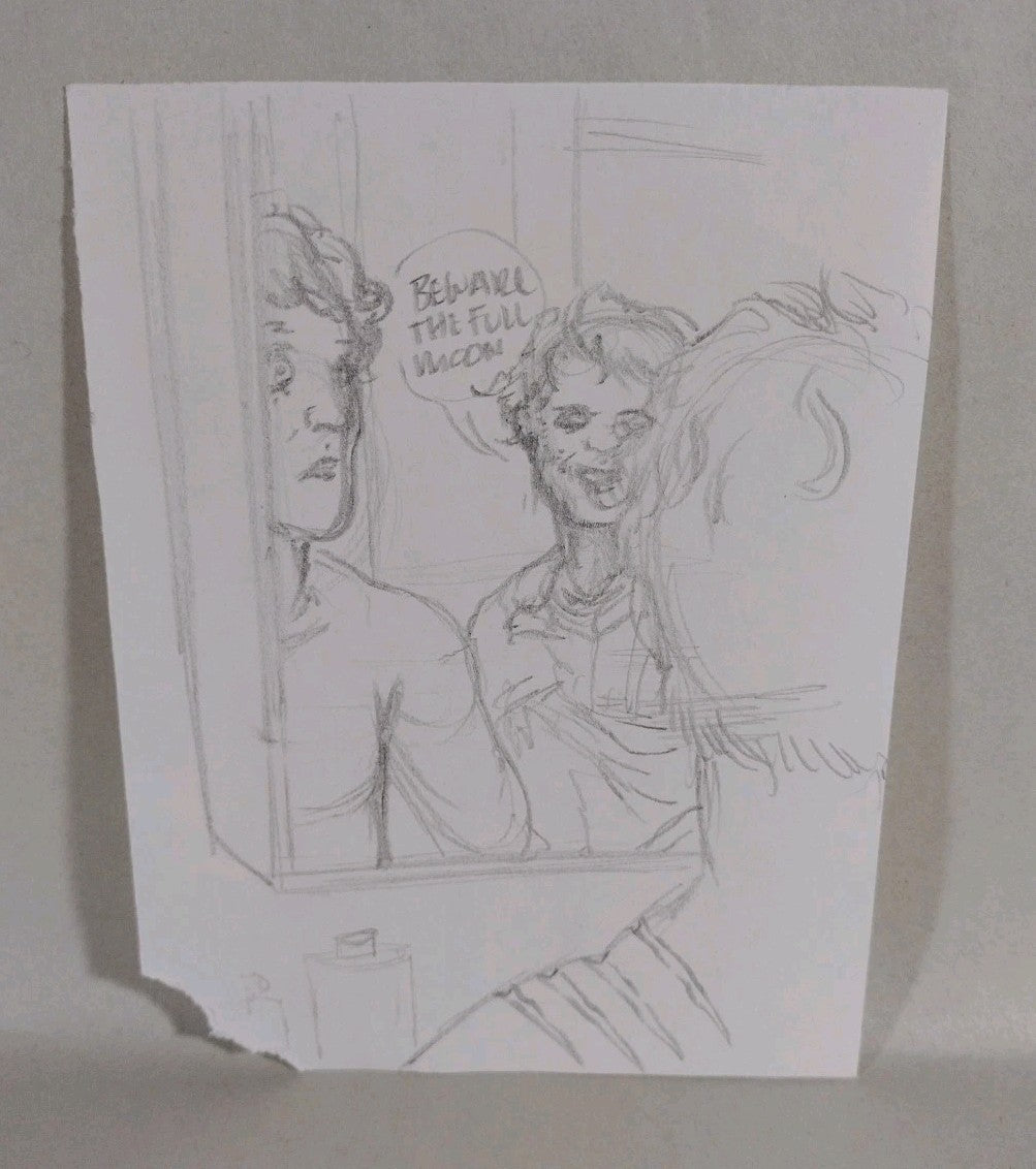 American Werewolf In London #2 (2025) Faux Comic Cover Original + Color DCastr