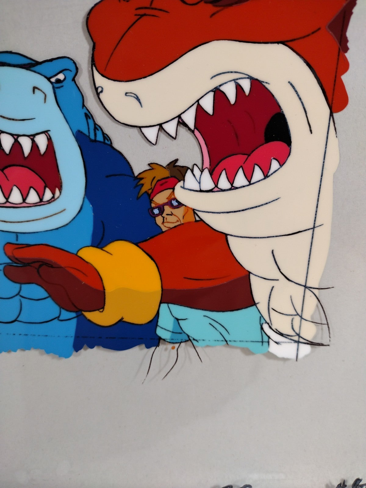Street Sharks 1996 Original Animation Production Cel Slammu Streex Jab & Bends