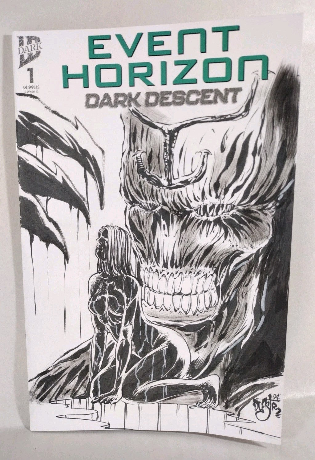 Event Horizon Dark Descent 1 (2025) IDW Sketch Cover Comic W Original DCastr Art