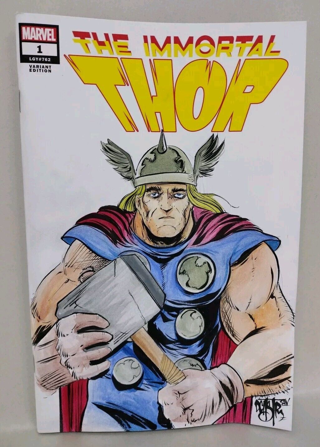 Immortal Thor 1 (2023) Marvel Sketch Cover Comic W Original Dave Castr Art