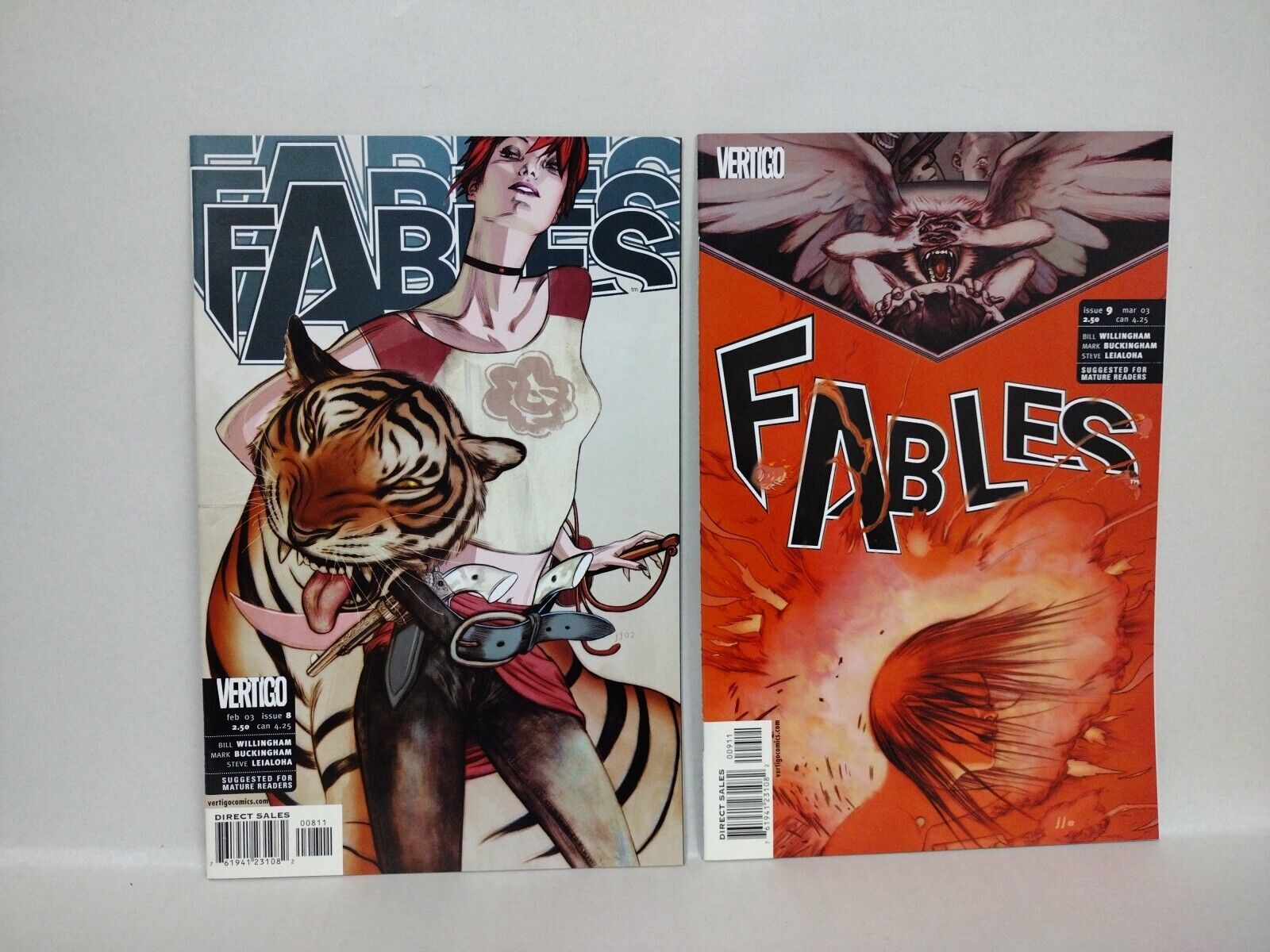 Fables (2002) DC Vertigo Comic Lot Set #2 3 4 5 6 7 8 9 10 11 James Jean Covers