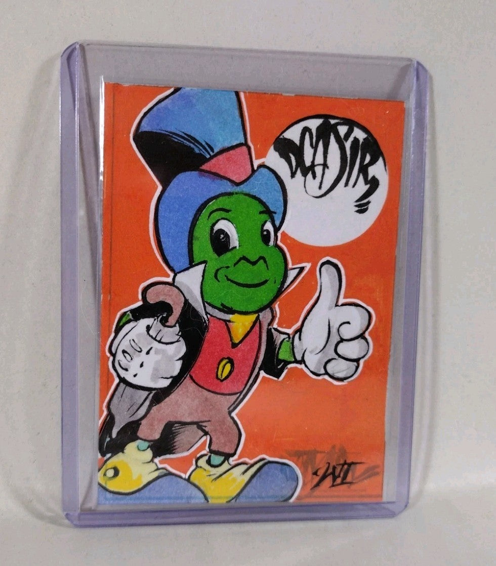 Dave Castr Crusin (2025) OAC Sketch Card W Original Jiminy Cricket Art