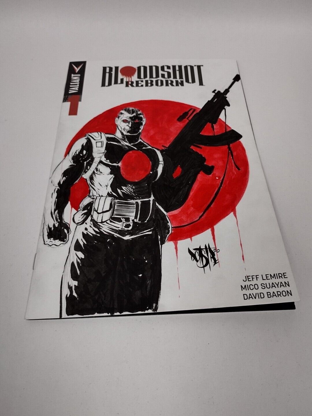 Bloodshot Reborn #1 (2015) Blank Cover Comic w Original Bloodshot Art  Dcastr 