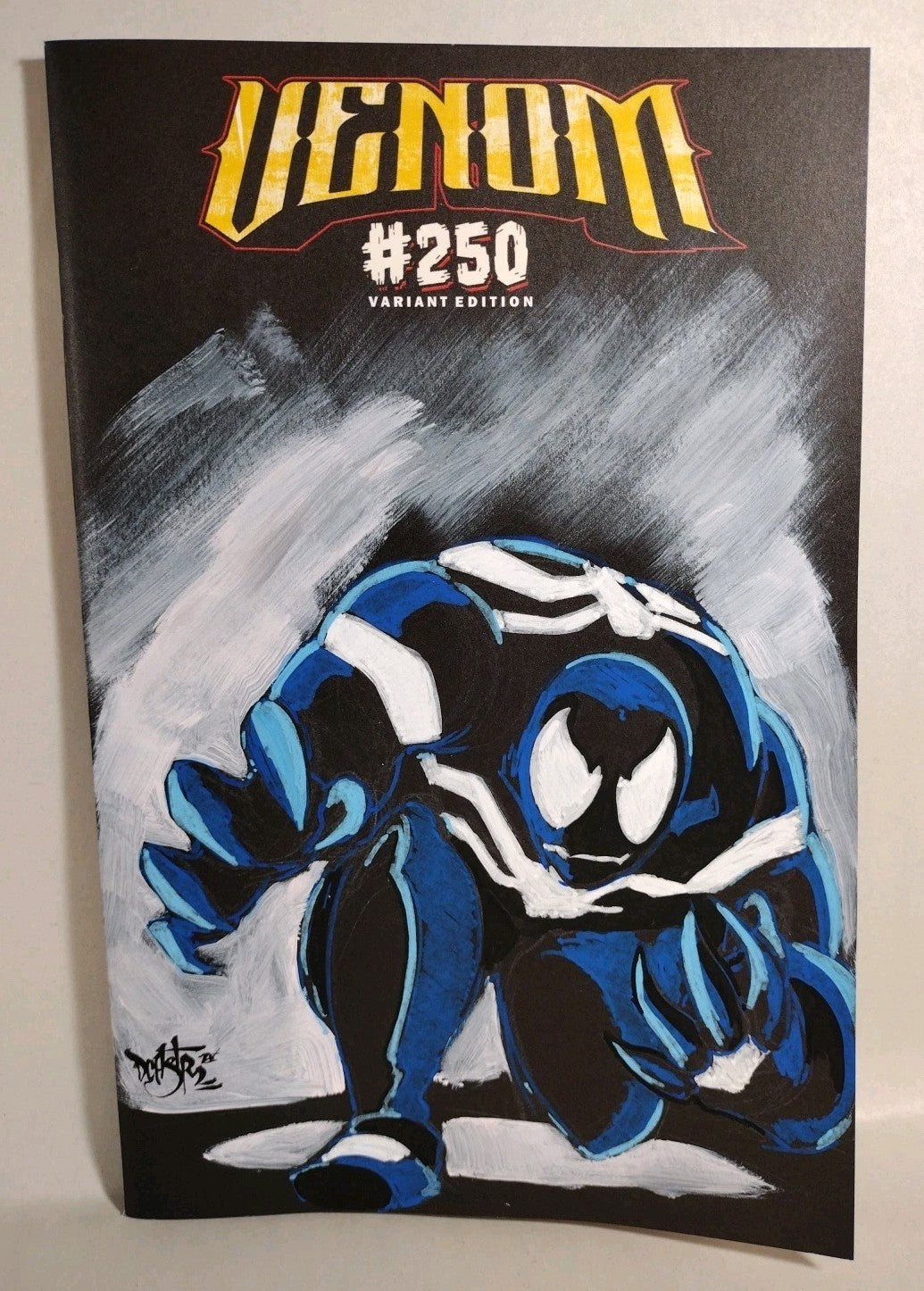 Venom #250 (2025) Marvel Black Sketch Cover W Original Dave Castr Art