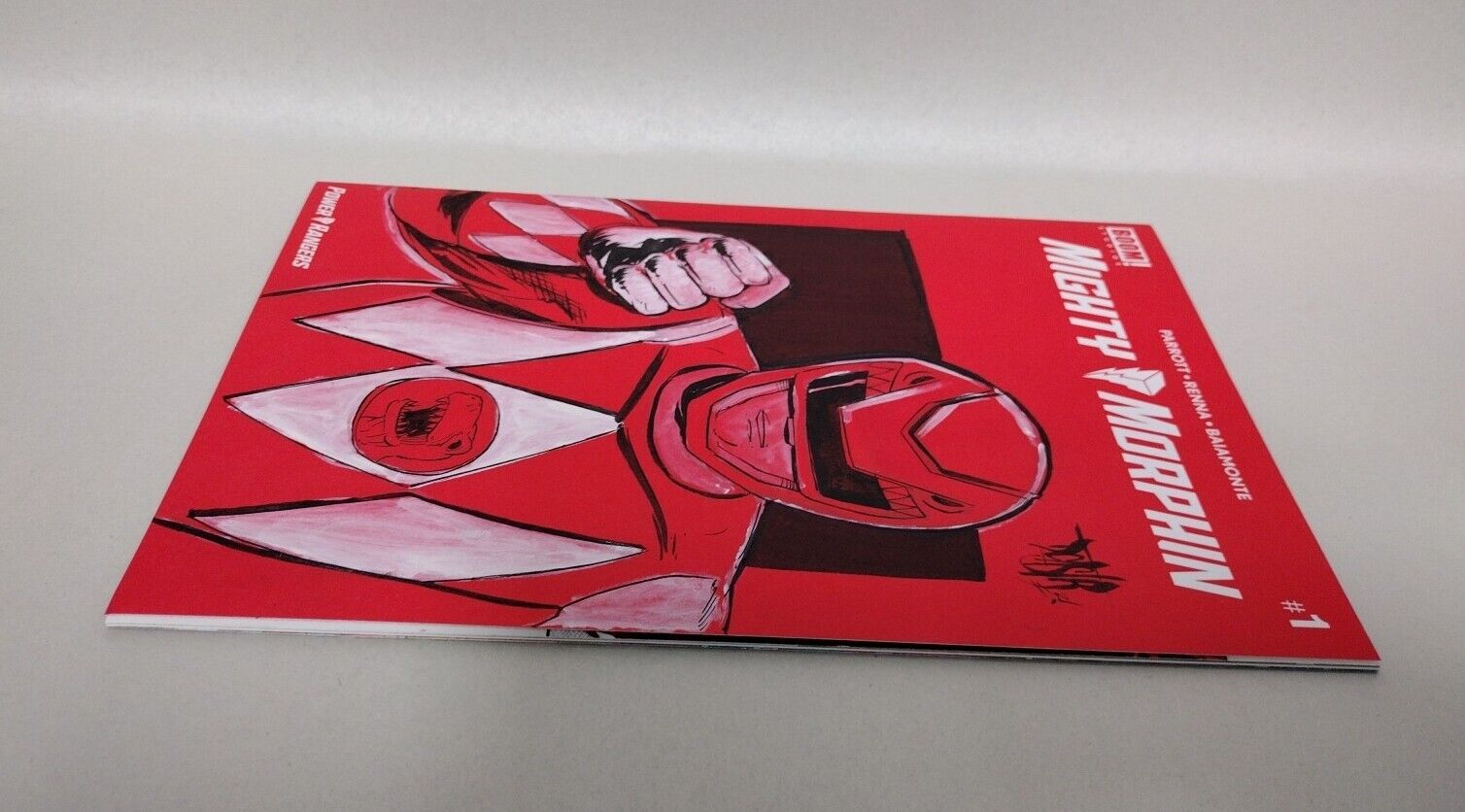 MIGHTY MORPHIN #1 (2020) Red Blank Cover Variant Comic W  Red ranger Art