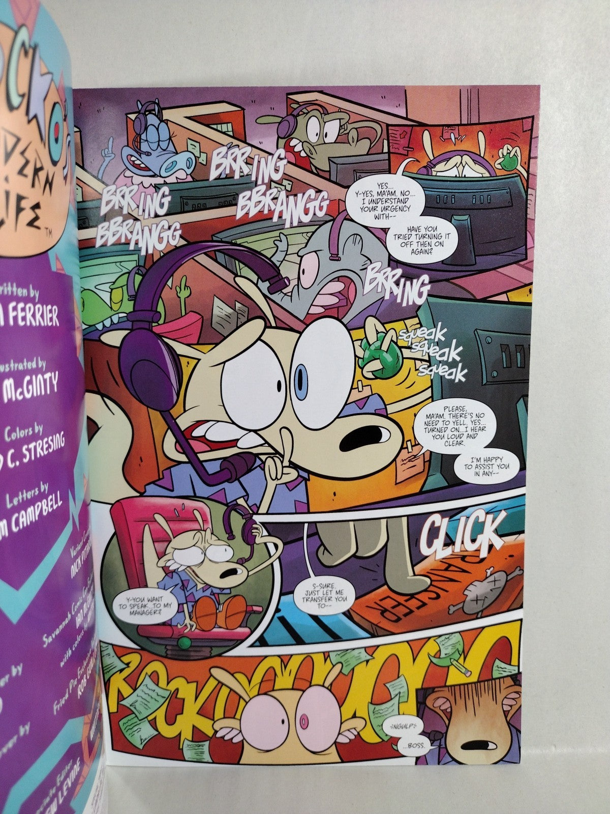 Rocco's Modern Life #1 Boom 2017 Sketch Cover Variant W Original Dave Castr Art