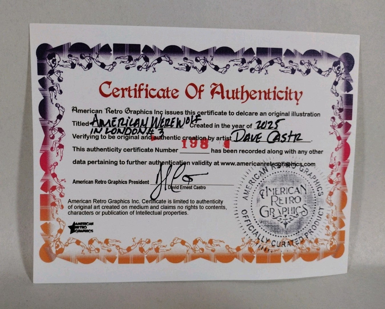 American Werewolf In London #3 (2025) Faux Comic Cover Original + Color DCastr