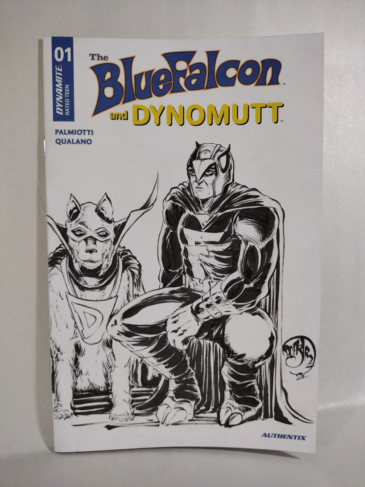 Blue Falcon & Dynomutt #1 (2025) Dynamite Comic Sketch Cover W Original Art