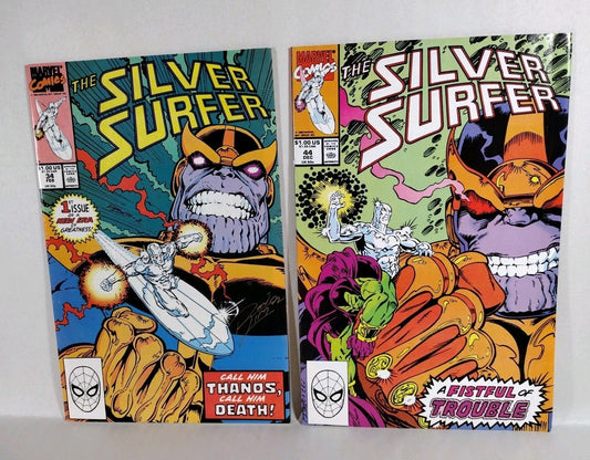Silver Surfer (1990) Marvel Comic Lot #34 44 1st Thanos Return Infinity Gauntlet