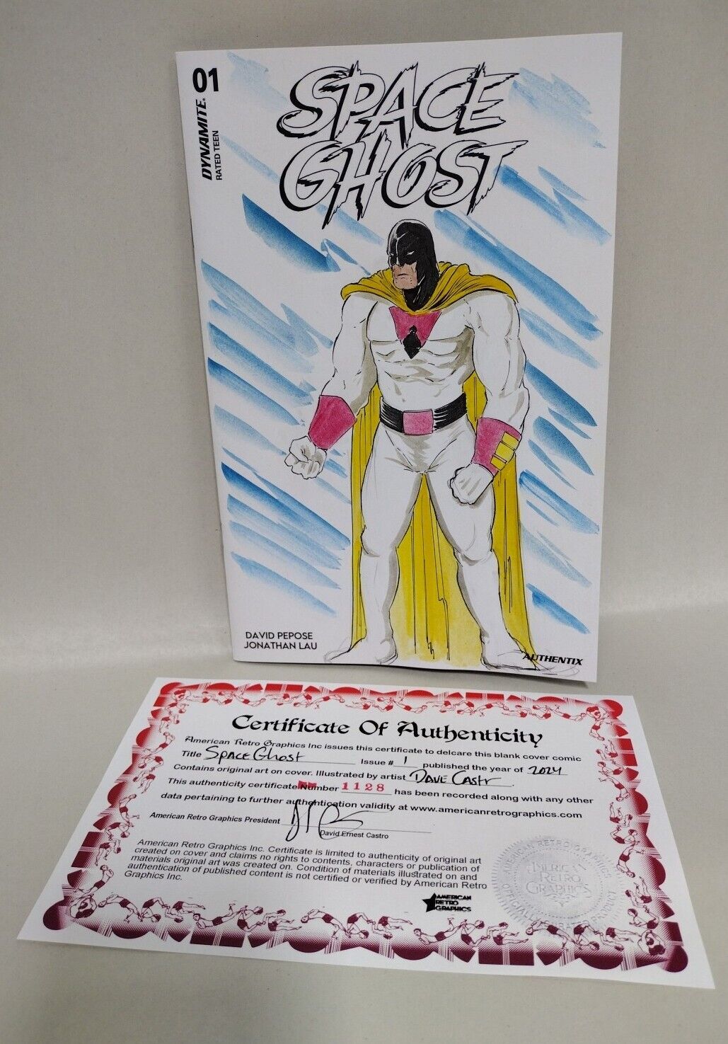 Space Ghost #1 (2024) Dynamite Comic Sketch Var Cover W Original Dave Castr Art