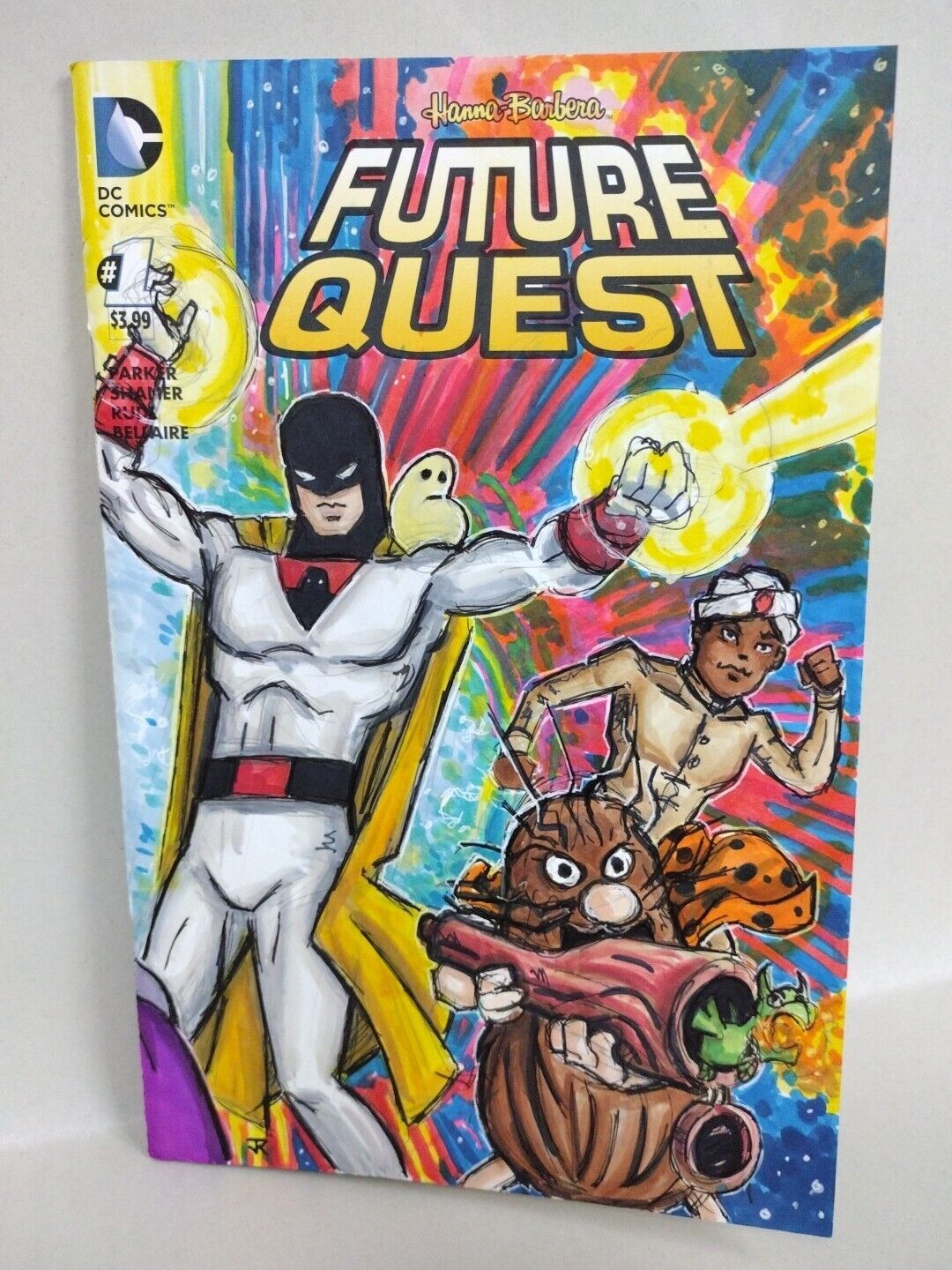 Future Quest #1 (2016) Sketch Variant W Dani J Roesch Original Full Cover Art