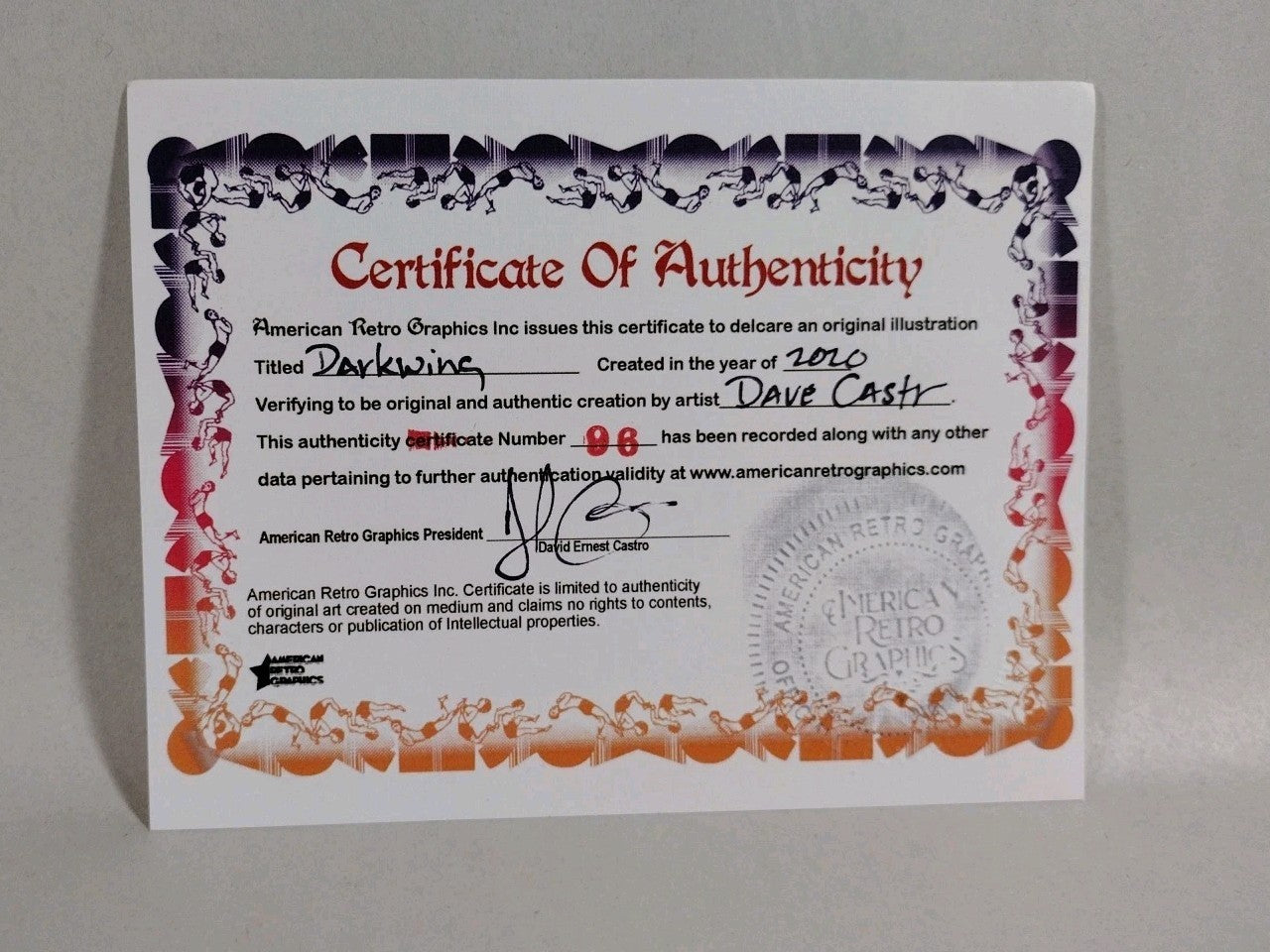 Darkwing Duck (2020) Original 9 X 12" DCastr Watercolor Fan Art W COA 96