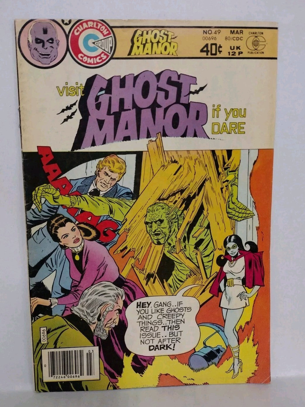 Lot Of 3 1980 Charlton Horror Comics Ghost Manner 49 Ghostly Tales 144 Scary 24
