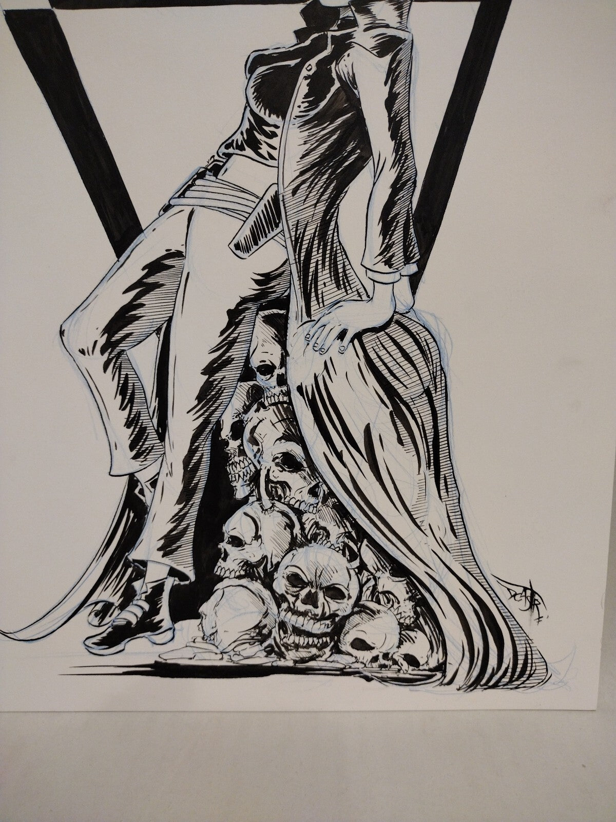 Bounty Dave Castr 9x12" Original Wild West Woman Illustration Art W ARG COA #59