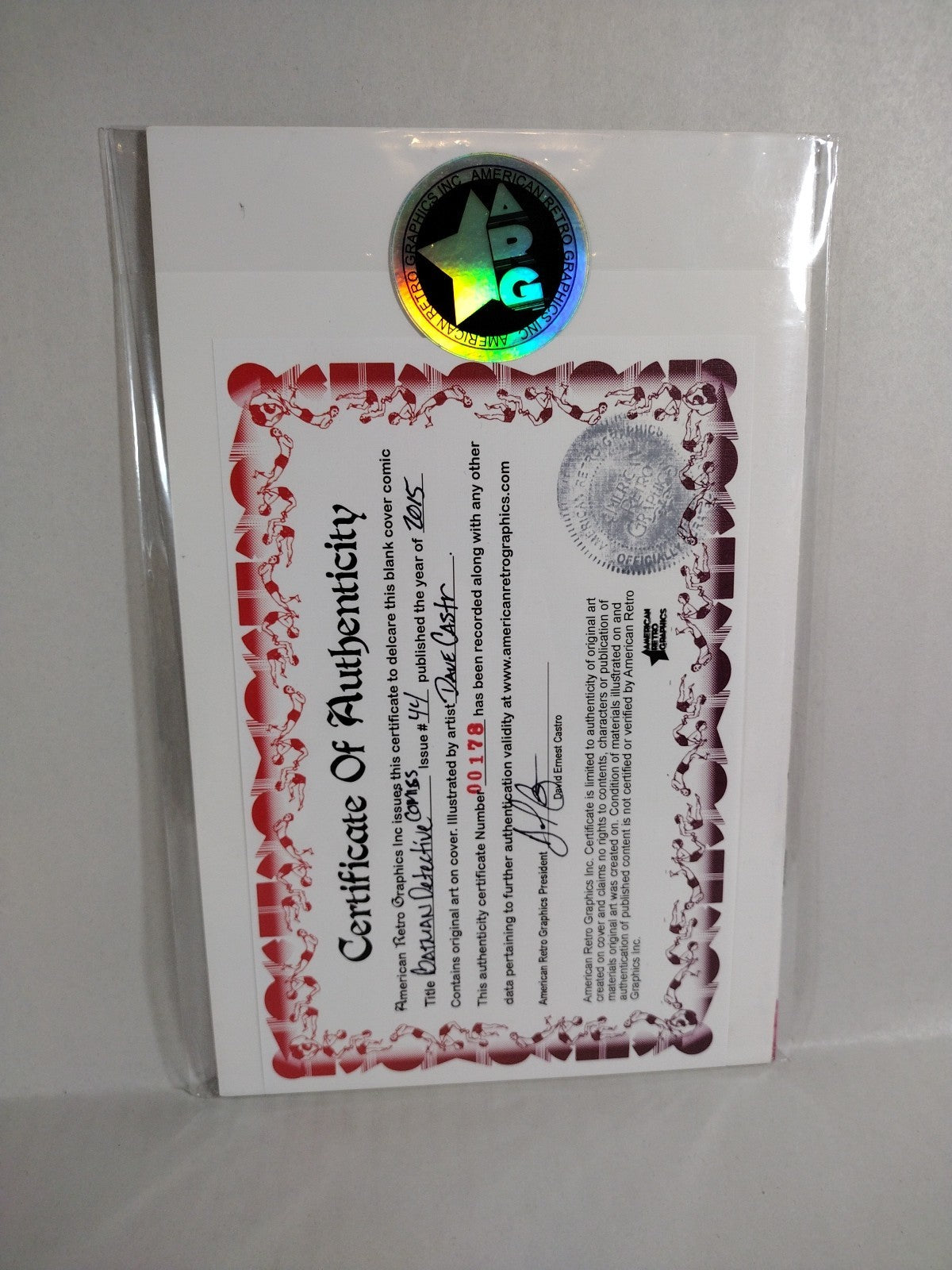 Batman Detective Comics #44 (2015) DC Sketch Cover Variant W Original DCastr Art