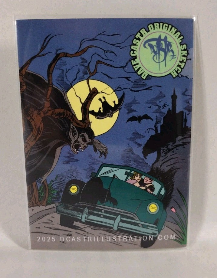Dave Castr Crusin (2025) OAC Sketch Card W Original Marvel Incredible Hulk Art