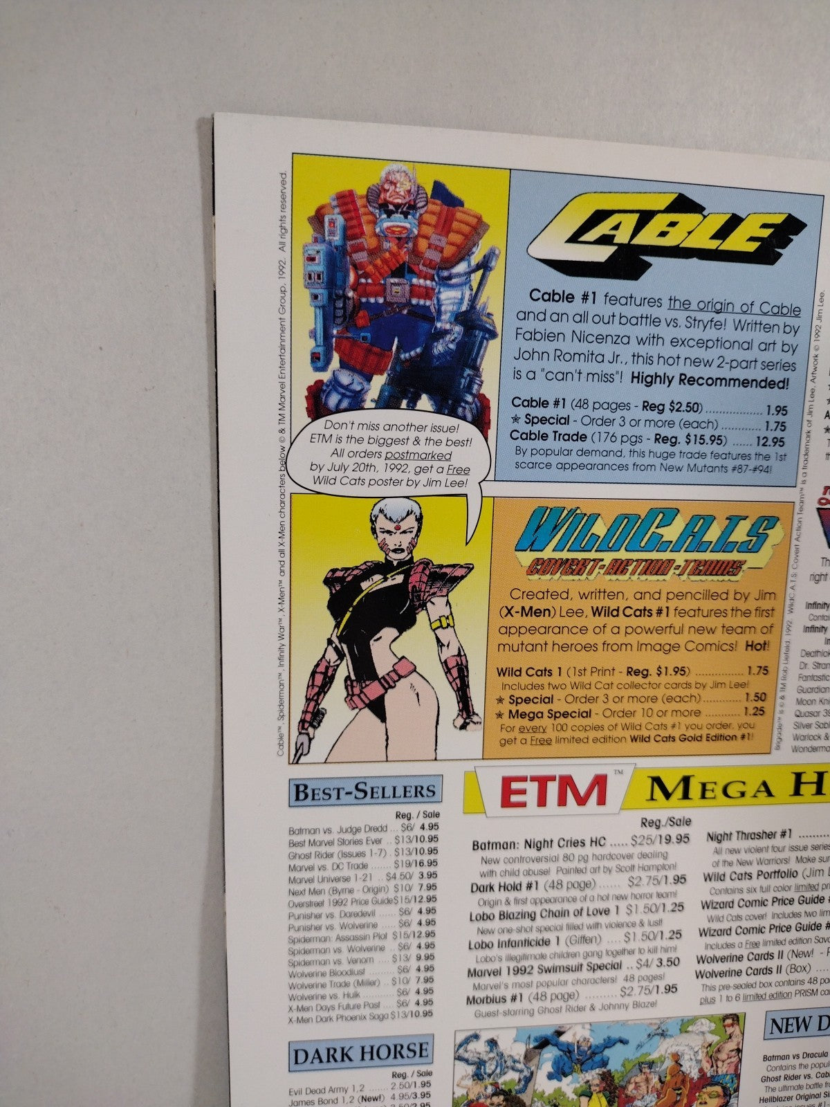 Rare Wizard Magazine (1992) Jim Lee All-Star Fanfest San Diego Padres Giveaway