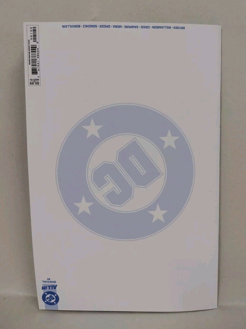 DC All In Special 1 (2024) Sketch Var Cover Comic W Original DCastr Hawkman Art