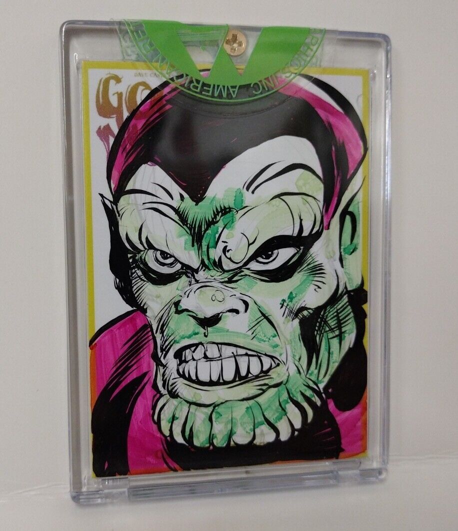 Dave Castr's Good Night (2021) ARG Sketch Card W Original Marvel Skrull Art