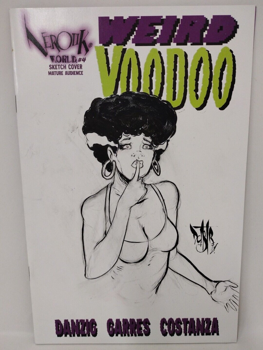 VEROTIK World 4 WEIRD Voodoo Blank Cover w Original Gris Gris Gal Art Dave Castr