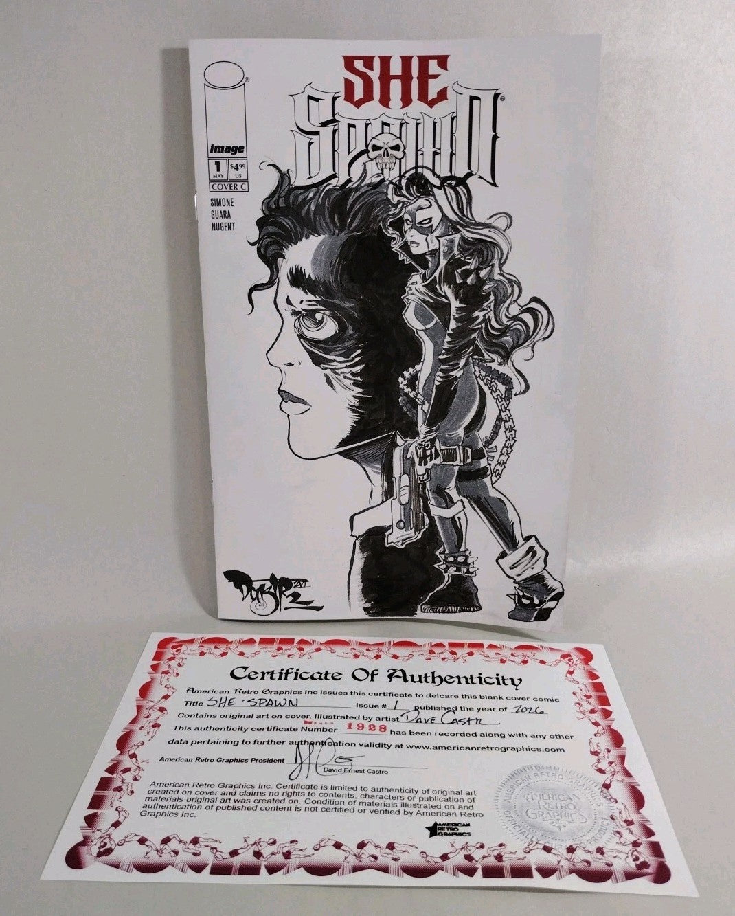 She Spawn #1 (2026) Image Sketch Cover Comic Variant W Original Dave Castr Art