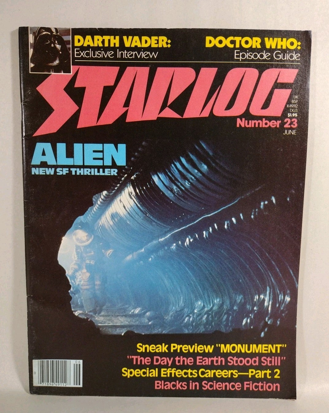 Starlog Magazine June 1979 #23 24 25 26 Complete Alien Movie Concept Conent