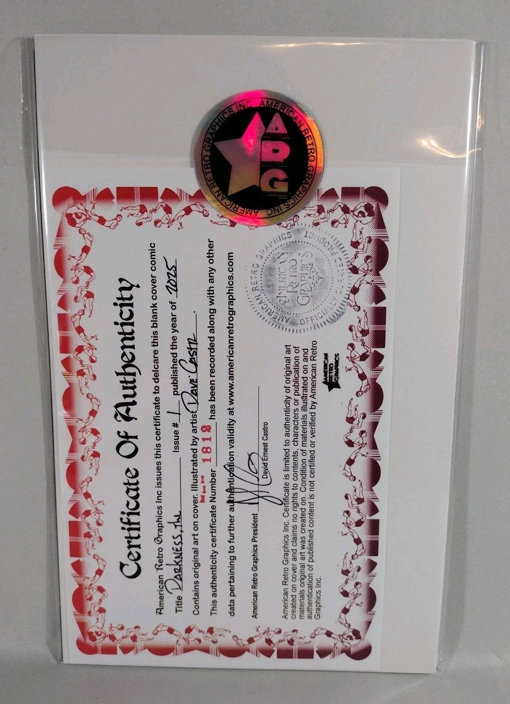 Darkness 1 (2025) Image Top Cow Sketch Cover Variant Comic W Original DCastr Art