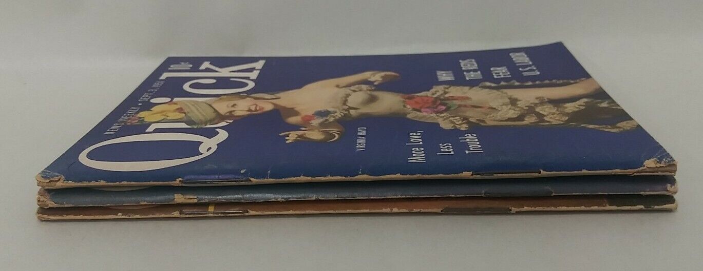 Quick News Weekly (1951) Pocket Mini Magazines Pin-Up Girl covers