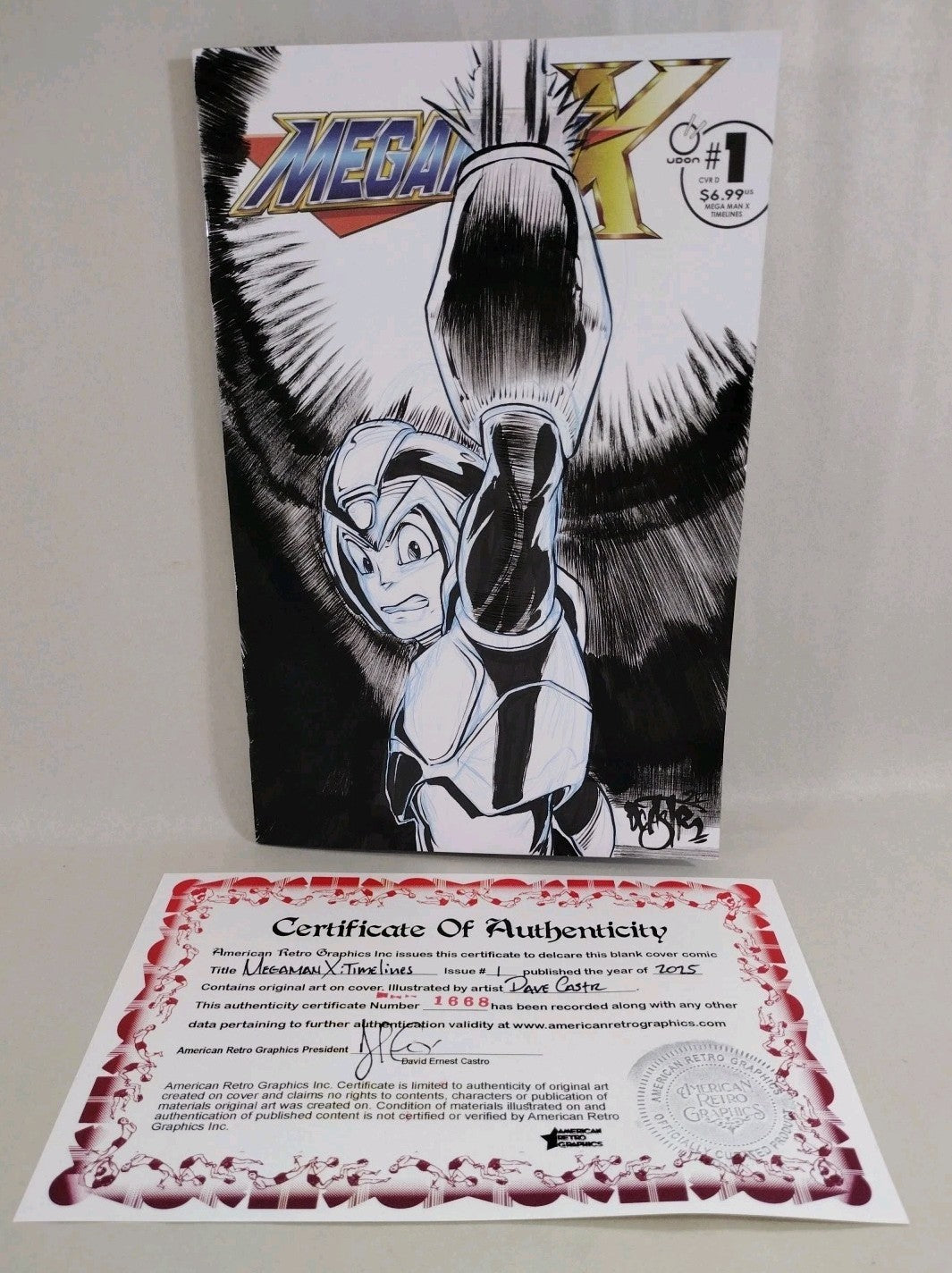 MegaMan X #1 (2025) Udon Capcom Sketch Cover Comic W Original Dave Castr Art