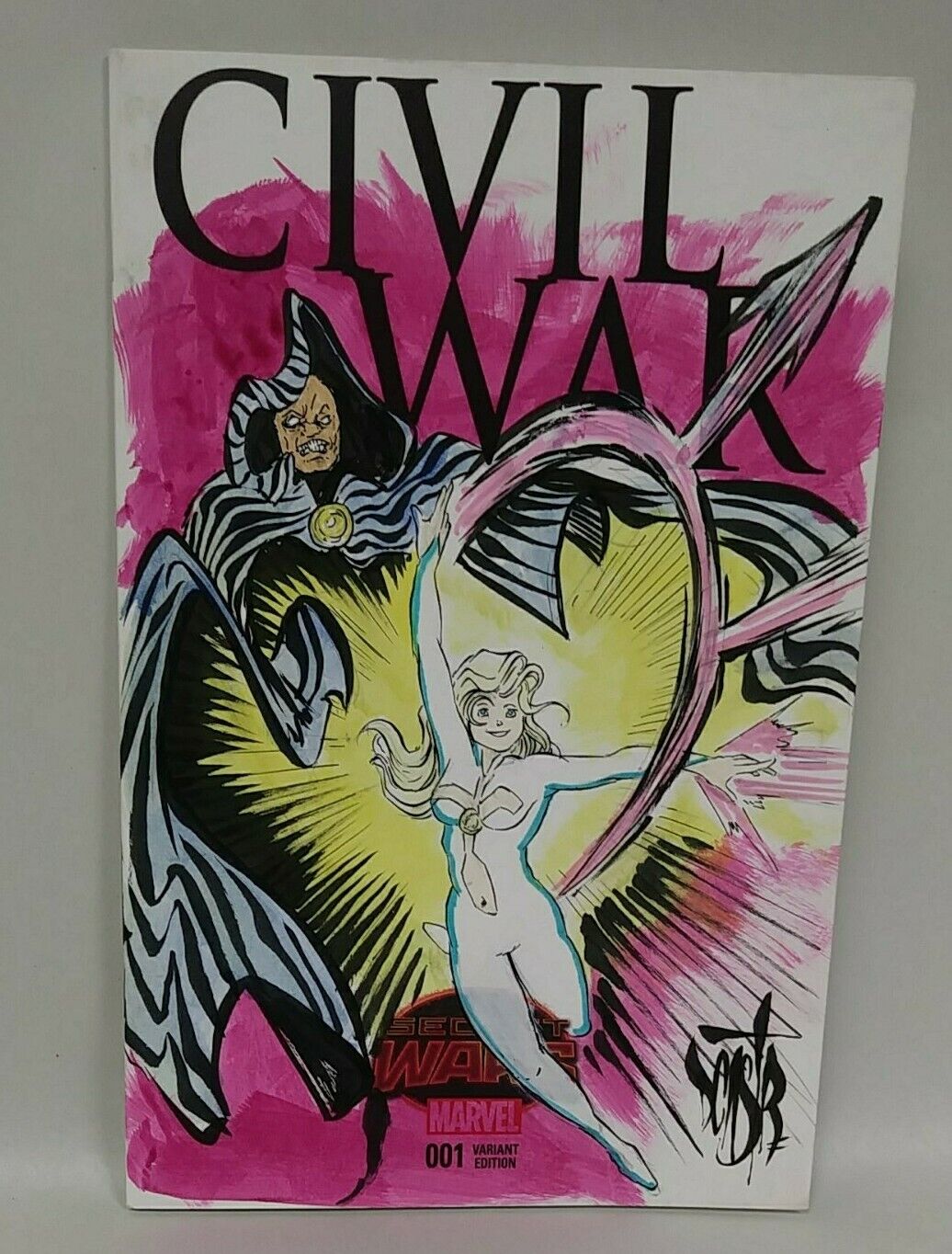 Civil War Secret Wars #1 (2015) Blank Cover Comic W Original Cloak Daggar Art