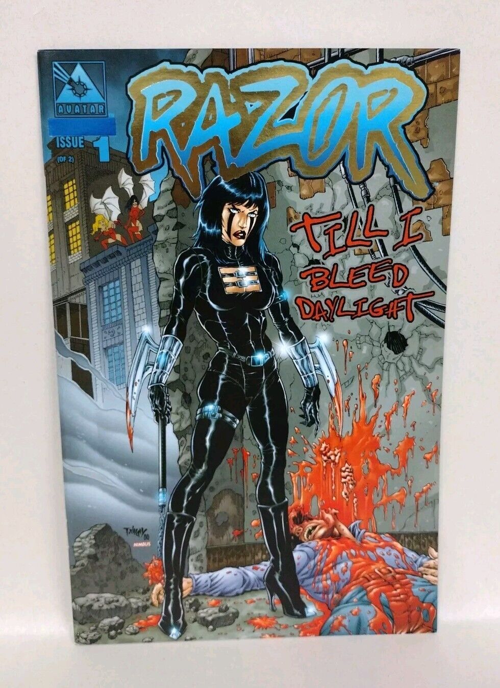 Razor Till I Bleed Daylight #1 Avatar Comic Gold Foil Tim Vigil Variant NM